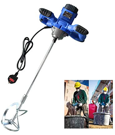 2600W Electric Plaster Paddle Mixer Drill Mortar Cement Stirrer 6 Gear Adjustable