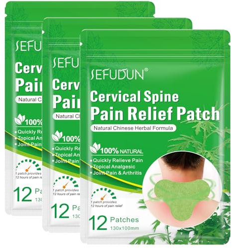 Wärmepflaster für Nacken, Schmerzlinderung in Minuten, Nackenpflaster zur Schmerzlinderung bei Arthritis, lindert Muskelkater in Halswirbelsäule, Beinen, Knien, Taille, Gelenken, selbstklebende