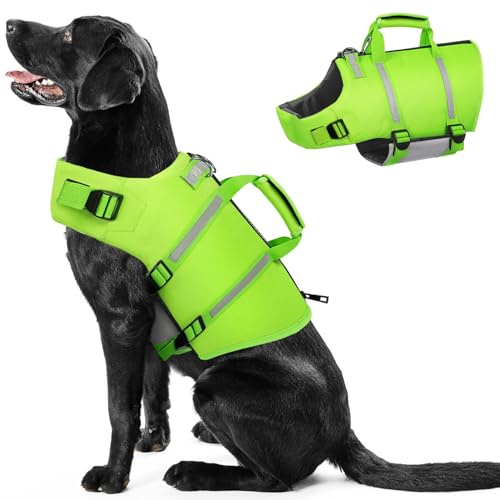 PUZAUKAL Gilet de Sauvetage Chien, Gilet Flottaison pour Petit Grand Chien