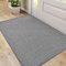 DEXI Schmutzfangmatte Innen 92 x 142 cm, rutschfest Fußmatte waschbar, absorbierend Fussmatte, Dünne Türmatte Eingangsteppich für Haustür & Flur, Grau