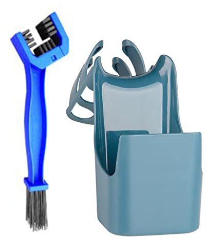 Boîte À Nettoyage Chaîne Moto | Boîte Rangement pour Huile Chaîne Vélo | Kit Nettoyage Graisse Chaine Moto Avec Brosse, Outil Anti-éclaboussures pour Huile Nettoyage Chaîne
