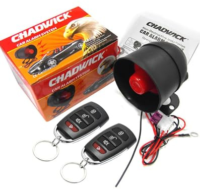 Car Horn Siren Alarm,Universal Car Alarm Security Protection System with 2 Remote Controls,7-Level Sensitivity,12v,Anti-Theft Device,No Thread Trimmin,Non-Destructive Installation (CW-8101)