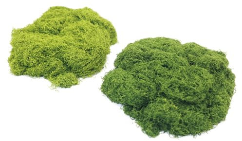 OYIWINMI Konstmossa för pyssel, 200 g konstgjord mossa för dekoration, dekoration konstväxter, konstgjorda konstväxter, konstväxter, konstväxt, pysselmossa för krubbor, modellbygge vägg, akvarium