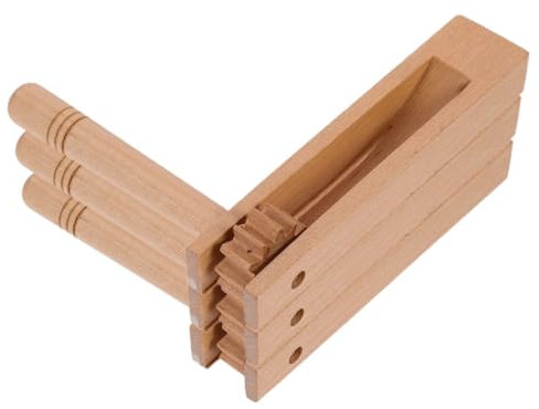 IMIKEYA 3pcs Educational Wooden Castanet Ratchet Handheld Rotating Soundboard for Percussion Musical Play