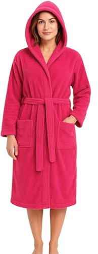 Bassetti Accappatoio Uomo e Donna in Spugna 100% Cotone 360 g/m² con Cappuccio, Tasche e Cintura – Collezione Pop Color Tinta Unita (IT, Testo, M, Regular, Regular, Ciclamino)