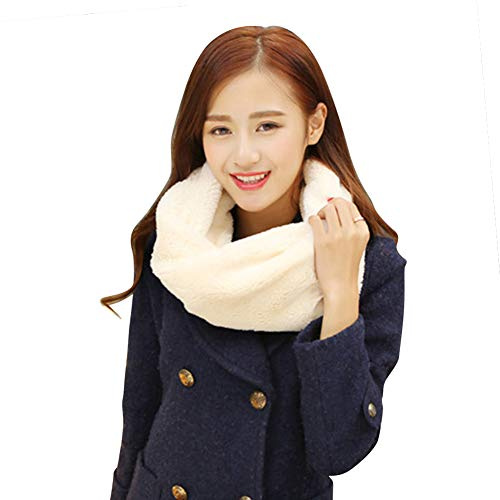 IBLUELOVER Écharpe Femmes Foulard en Fausse Fourrure Tubulaire Tour de Cou Chaud Cache-col Automne Hiver Cou Châle Douce Thermiqdue Etole Epais Cadeau de Noël