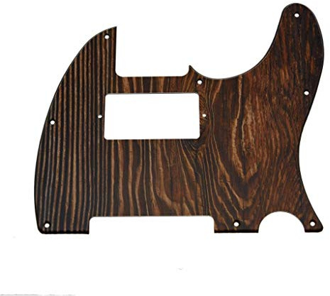 Dopro Humbucker-Plektrumschutz für Telecaster, 8 Löcher, 3D-Druck, Kunststoff, für moderne Standard USA/Mexican Fender Telecaster Holzmuster