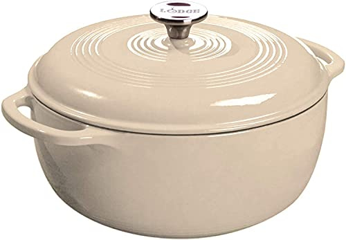Lodge Enameled Cast Iron Dutch Oven, 7.5 Qt, Sandalwood