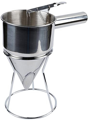 TREGOO Trichter Stainless Steel Hand-Held Funnel Dispenser Octopus Pellets Funnel Tool Hand-Held Mixing Batter Separator