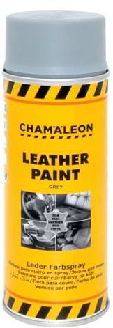 Chamäleon Vernice Spray per Pelle Colore Nero Grigio Beige 400 ml Spray per Pelle Vera Spray per Pelle Ecopelle (Grigio)