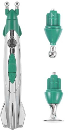 MOLUCKFU Bolígrafo de Acupresión para Masaje Eléctrico, 1 Unidad, Portátil y Ligero, Masajeador de Puntos Gatillo para Cuello y Espalda, Herramienta de Cuidado del Pulso, Adecuado