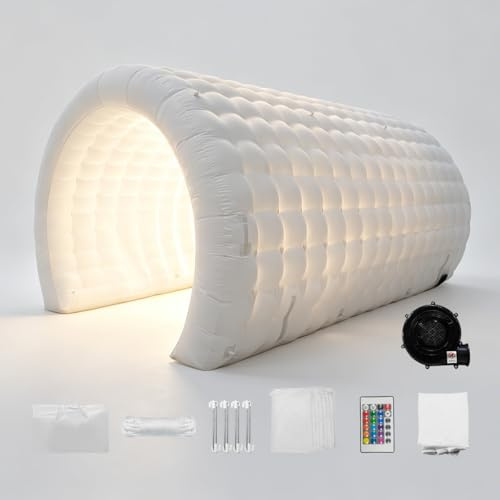 Heipigo 17FT Inflatable Tunnel Sport Entrance Built-in Blower & LED lights