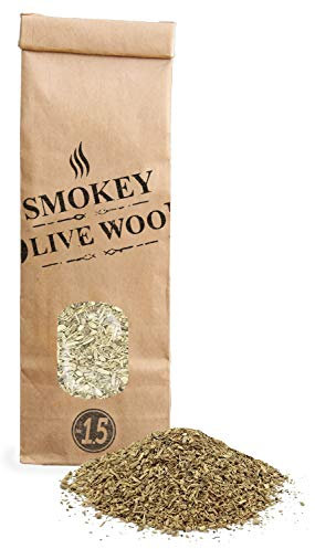 Smokey Olive Wood 300mL virutas de Madera de Olivo para Barbacoa y ahumar. Talla Nº1.5: para Pistola ahumadora (V1.5-01-0.3L)