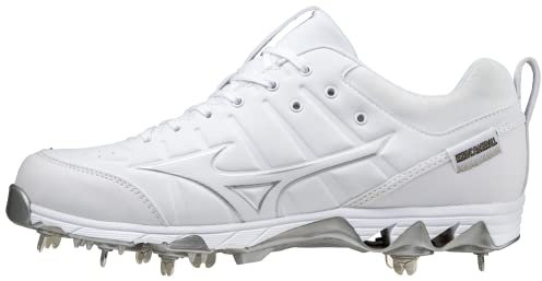 Mizuno Ambition 2 9-Spike Herren Metall Baseball Cleat 11, Weiss/opulenter Garten, 45 EU