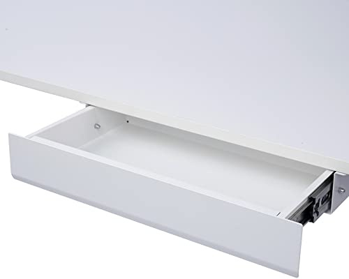 FlexiSpot Ausziehbare Schublade für den Schreibtisch unter dem Schreibtisch, zur Aufbewahrung, zum Verschieben, Sicherheits-Arbeitsplatz-Schubladen (Größe L, weiß)