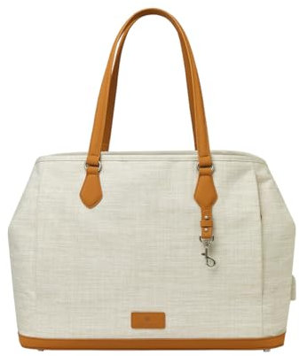 Nordace Siena Pro Tote Plus - Spacious 15 Inch Laptop Work Tote Bag for Everyday & Travel, Beige, normal