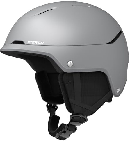 RIOROO Skihelm, Skihelme Herren Damen Jugendliche Größenverstellbar,Warme Flusen-Ohrpolster Snowboardhelm ,Leichter Ski Helm mit Verstellbarem Belüftungssystem,Kompatibel mit einer Skibrille