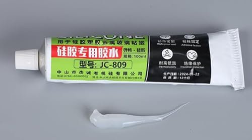 Miioto Silicona Liquida Transparente, Pegamento para Cristal, Pegamento Plastico, Resistente ai Calore, Adecuado para Plástico, Vidrio, Pegamentos Industriales y Otros Superpegamentos, 100ml