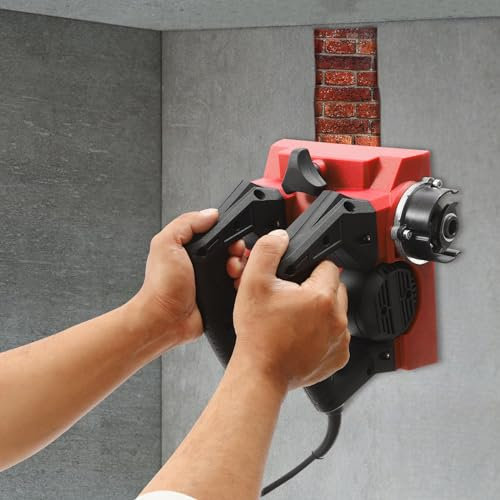 DSYOGX 1300 W Pialla da parete elettrica portatile 1000-4000 giri/min, per pala di stucco, calce, pittura muri in stucco (nero e rosso)
