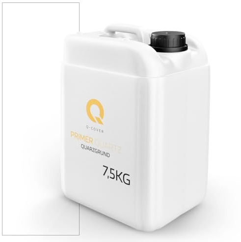 Q-COVER Primer al quarzo Bianco | 7,5 kg | Fondo aggrappante per intonaco, mosaico e Beton Architekt | Interno & Esterno | Alta adesione, superficie ruvida