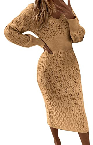 Robe Pull Femme Grande Taille Laine Tunique Élégante Tricot Décontractée Sweat Robe Pull Chaude Hiver Chic Sexy Mi Longue Vetement