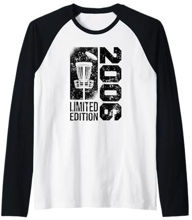 DiscGolf Disc-Golf-Joueur Anniversaire né en 2006 Disc-Golf Manche Raglan