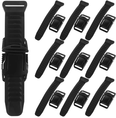 ULDIGI Boucles de Paquet à Dos en Plastique Réglables, Lot de 10 Sets de Pièces, Clips Multifonctions pour Sangles, Accessoires Résistants pour Paquet de Randonnée et Bagages,