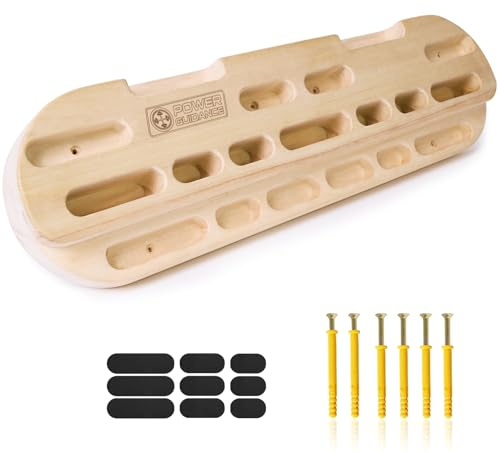 POWER GUIDANCE Rock Climbing Hangboard Wooden Hand Grip Strengthener Forearm Exerciser for Climbers Athletes