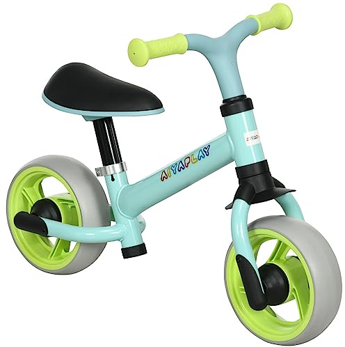 AIYAPLAY Bici Senza Pedali per Bambini max 48 Mesi con Sella Regolabile e Ruote in EVA, Bicicletta Bimbo in Acciaio, PP, PU e TPR, 66.5x34x47 cm, Multicolore