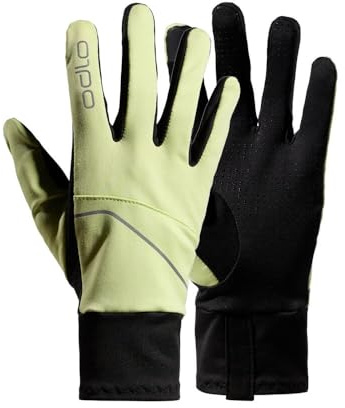 Odlo Guantes Deportivos para Hombre y Mujer Intensity Safety Light I Guantes de Ciclismo I Guantes de Running