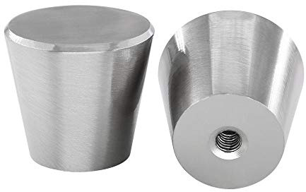 LONTAN 4 stycken möbelknoppar rostfritt stål borstade skåpknappar möbelknoppar silver skåpknappar dörrknappar aluminiumlegering möbelknopp solid knapp skåp skåphandtag