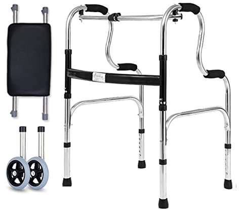 Déambulateur pour personnes âgées, déambulateur pliable et léger, hauteur réglable, déambulateur vertical pour personnes âgées, déambulateur d'intérieur pour personnes âgées, cadre de marche, B (D)