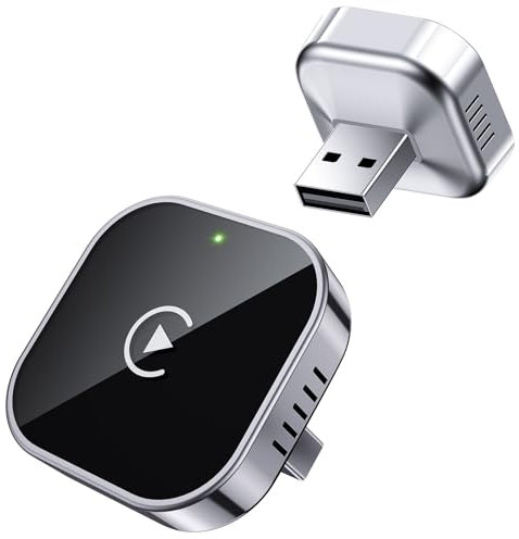 Jumpeak Wireless CarPlay Adapter 2025 Upgrade Wired CarPlay to Wireless, Mini USB Design for Cars with Built-in Wired CarPlay Plug and Play Easy Use Fast Stable Connection Car Play for iPhone