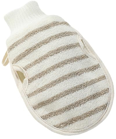 NOLITOY Bath Exfoliating Gloves with Flax Material for Easier Back Scrubbing and Convenient Storage, Double-sided Skin Scrubbing Mitt Suitable for Bathroom Exfoliating Treatments and Skin