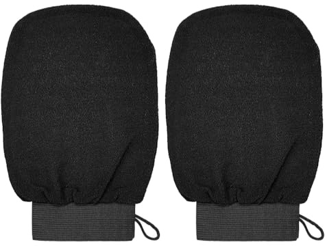2 piezas de guante exfoliante corporal，guantes exfoliantes, guantes exfoliantes aptos para hombres y mujeres, guantes de baño para el cuerpo y el rostro, que eliminan en profundidad la piel.