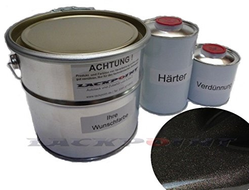 Lackpoint 1,75 liters set 2K bilfärg briljant svart metallic inget klarlack behövs trendlack