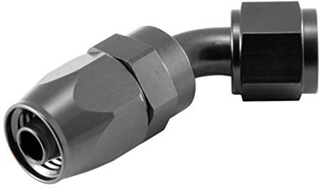 Alu Fitting AN8 45° 3/4-16UNF | Schwarz