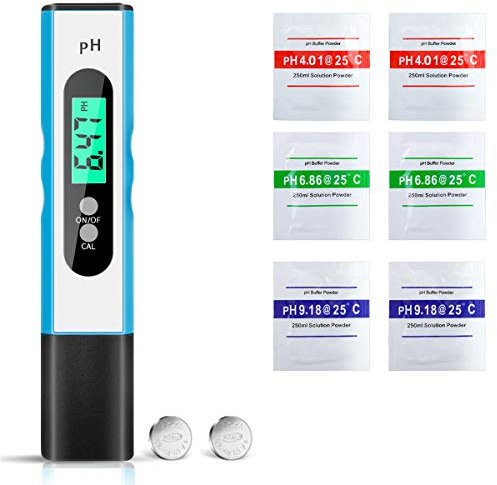NAOLIU PH Messgerät Pool, Digital PH Tester Pool, Hohe Genauigkeit PH Wert Messgerät, PH Messer mit LCD Anzeige, Fachmann Pool Tester, Ideal PH Meter für Trinkwasser, Schwimmbad, Aquarium