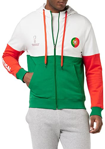 FIFA Herren Offizieller World Cup 2022 Overhead Hoodie Kapuzen-Sweatshirt, Rot/Grau, L