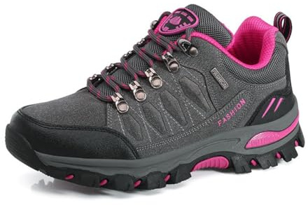 Sudychen Scarpe da Trekking da Donna Scarpe Sportive Basse Scarpe da Trekking Leggere all'aperto Scarpe da Trekking Antiscivolo Adatte al Campeggio e all'escursionismo Nero Grigio Viola Rosa 36-42EU