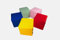 Jeflex - 6er Set (blau, grün, gelb, pink, rot, beige) Kunstleder Sitzwürfel 40x40x40 cm - MADE IN GERMANY/Fitnesswürfel mit Schaumstoffwürfel für Sitzkomfort & Formstabilität/Gymnastikkissen