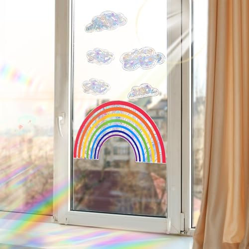 Suncatcher Sticker Prisma Fensteraufkleber Regenbogen Fensterbilder Vogelschutz Aufkleber Fenster Vogel Anti Kollisions Sonnenfänger Aufkleber