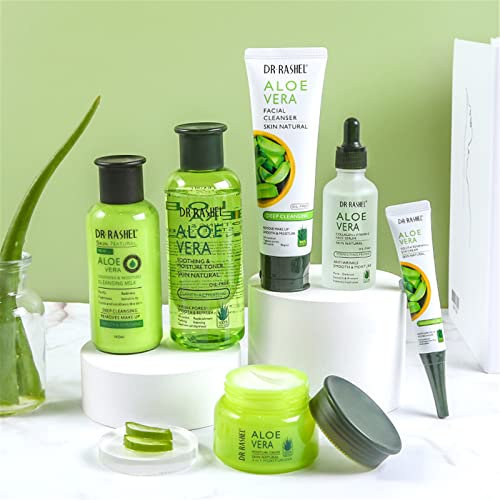 MKNZOME Aloe Vera Skincare Set, Geschenkset Hautpflege Sets & Kits Skin Care Set, Gesichtspflege Set für Gesicht Reinigung & Pflege, Beauty Produkte für Teenage Mädchen und Frauen (6pcs)