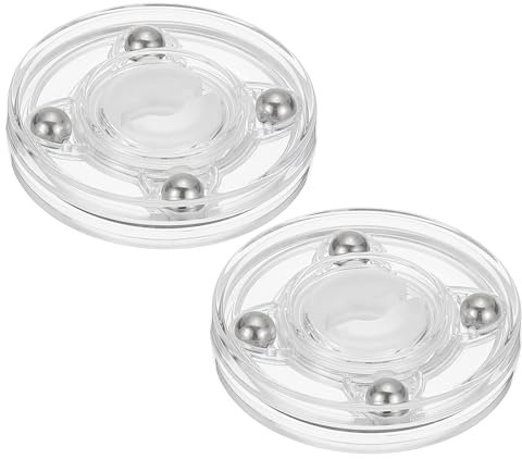 PATIKIL 2 Pesante Rotante Girevole Supporto con Acciaio Sfere Cuscinetti 2pz 360° Rotazione Giradischi Lazy Susan Base per Grande Schermo TV Computer Monitor Cancella