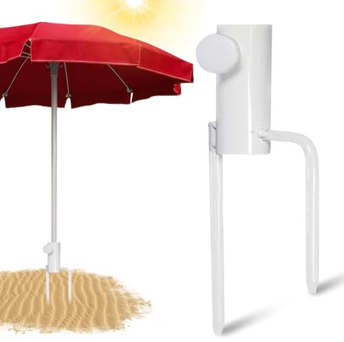 ENAIAH Sonnenschirmständer mit Rasendorn, Erdspieß Sonnenschirm, Abnehmbarer Sonnenschirmhalter, Sonnenschirmhalter bodendübel Erdspieß Sonnenschirm im Freien Für Strand Wiese Garten