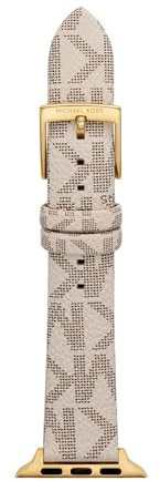 Michael Kors Damenband Apple Watch 38 mm 40 mm 41 mm 42 mm 44 mm 45 mm PVC weiß, MKS8071E