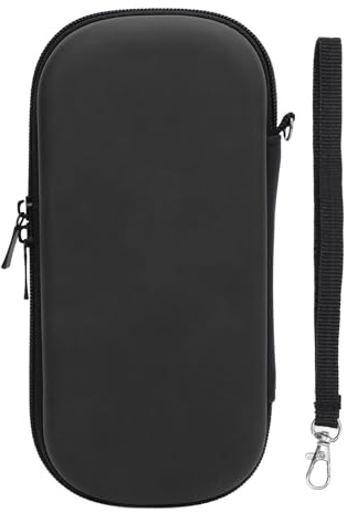 Custodia da viaggio per console di gioco PSP 3000, cartucce di gioco e altri accessori, organizer per PSP 3000, custodia per il trasporto con tasche PU EVA cerniera bidirezionale (nero)