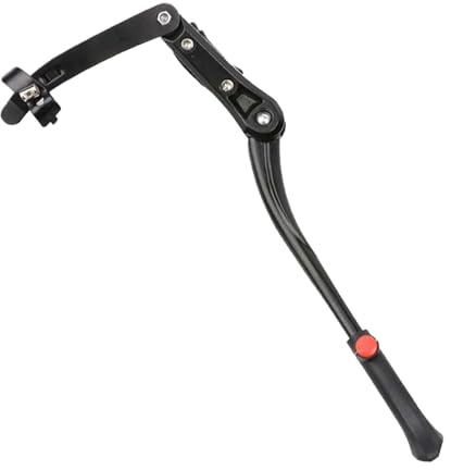 CLKE Bicycle Stand Kickstand, Adjustable Aluminum Alloy Bike Stand, Rear Side Non-Slip Design, for 24-29 Wheel Diameter, Mountain, Road, Adult, Folding Bike