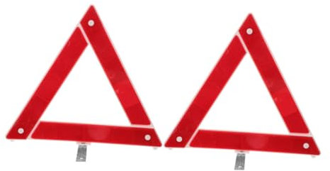 CLISPEED 2pezzi Treppiede di Sicurezza Riflettente Pieghevole per Auto Cartello Triangolare di Emergenza per Segnaletica Stradale Kit di Sicurezza per Veicoli