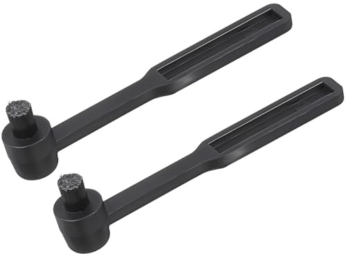 Happyyami Spazzola per Giradischi e Pulitore per Stilo in Nylon, Kit Compatto da 2 Pezzi per Pulizia Puntine Dischi Vinile, per Appassionati Audio e Manutenzione Giradischi Portatile